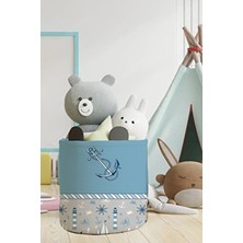 Talia Home Çapa Desenli Çocuk ve Bebek Odası Düzenleyici Oyuncak Sepeti TLAS-016