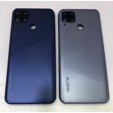 Yedcom Realme C15 Siyah Arka Kapak Batarya Kapağı Pil Kapağı
