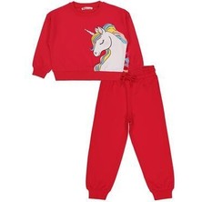 Civil Girls Unicorn Baskılı 2-5 Yaş Eşofman Takımı - Fusya2-3 Yaş