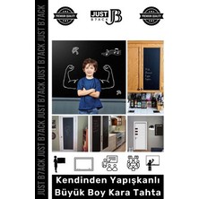 #karatahta Kendinden Yapışkanlı Büyük Boy Yaz Sil Siyah Aktivite 60 cm x 200CM Kara Tahta Blackboard