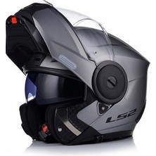 LS2 Scope 2 Mat Tıtanıum Çene Açılır Motosiklet Kaskı Gri Konforlu ve Güvenli Kullanım İçin İdeal