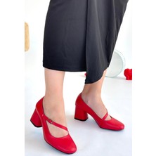 MGN Kier Kırmızı Cilt Topuklu Ayakkabı