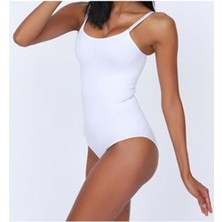 MGN Beyaz Kancalı Dikişsiz Korse