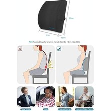 Bordo Renkli Ortopedik Sırt ve Bel Destek Yastığı, Rahat Oturma Minderi