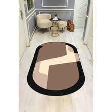 Dolce Mariee Modern Desenli Süngerli Kaymaz Dot Taban Dijital Baskı Halı H1061