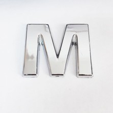 MGN Cemax M Harfi  3,75 cm Krom Yapışkanlı