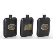 Eco Port Paslanmaz Çelik Kabartmalı Tekli 6 Oz Matara ALK2666