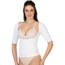 Marsilyan Beyaz Mı Emay 5014 Göğsü Açık Yarım Kollu Korse