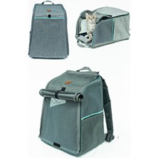 Ata Home Lumi Yıkanabilir Elekli Kedi ve Köpek Taşıma El Sırt Çantası Büyük Boy Kabin Içi Kedi Taşıma Kabı