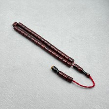 Vişne Rengi Çubuk Sıkma Kehribar Tespih