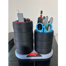 Hasfar Tech F1 Lastik Tasarımlı Kalemlik – Masa Üstü Düzenleyici