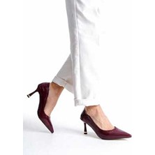 v.s.h velvet KADIN  Stiletto Rugan Arkası Kapalı Şık Kadın Stiletto