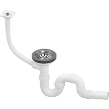 DESIPHON Çöpmak S Tipi Tekli Lavabo Sifonu Ø32 – 11 cm Dik Taşmalı, Koku Önleyici ve Tıkanma Yapmayan Dayanıklı Model