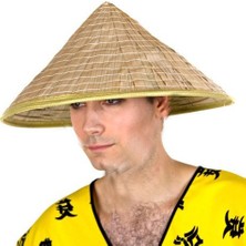 MGN Naturel Renk Cambodia Kamboçyalı Vietnam Şapkası Pvc Hasır