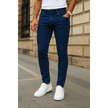 Comstar Erkek Dar Paça Trend Comfort Lacivert Kot Pantolon