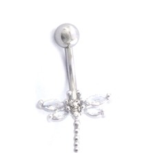 Ferizz 316L Çelik Yusufçuk Model Zirkon Taşlı Piercing  PRC-223