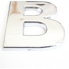 MGN Cemax B Harfi  3,75 cm Krom Yapışkanlı