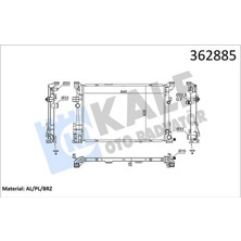 Kale Mtxdpn Motor Su Radyatoru Mercedes W176 W246 C117 X117 X156