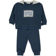 Bebetto Üç Ip Kapşonlu Sweat 2li Takım (Good Thıngs) Indigo