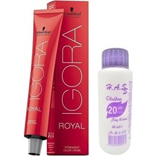 Igora Royal Kalıcı Saç Boyası 7-65 Kumral Çikolata Altın 60 ml Canlı Renkler ve Etkili Bakım + Mini Oksidan 20 Volüm