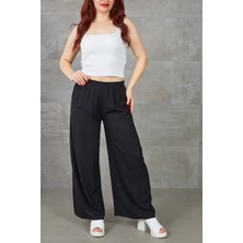 MGN Kadın Bol Paça Rahat Kalıp Beli Lastikli Salaş Pantolon