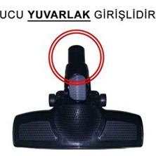 Fantom Pratik P1200 P1300 Speedy Pro Duo 2100 Dik Süpürge Tekerlekli  Başlık Siyah (Yuvarlak Giriş)