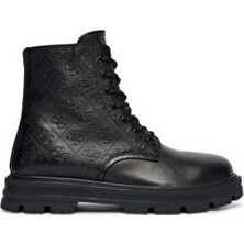 Guess Garda Kadın Bağcıklı Ayakkabı Deri Siyah Taban Tipi Kısa Topuklu