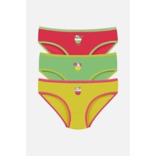 Koza İç Giyim Kız Çocuk 3'lü Sevimli Fare Desenli Slip