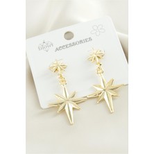 Zero Nrzsnt Şimşek Metal Küpe-Gümüş Rengi