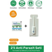 Vitexpert Fırsat Ürünü - 2'li Set Kedi Anti Parazit Tüm Kediler Için Bitkisel 1 Damla ve 1 Tablet Paketi