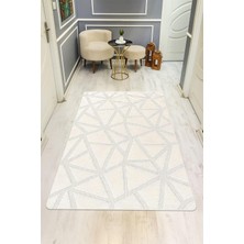 Dolce Mariee Parlak Kadife Kumaş Dijital Baskı Modern Desenli Dot Kaymaz Tabanlı Halı H1076