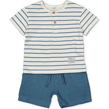 Bebetto Keten Müslin Şort 2li Takım (Favorıte Song) Lacivert