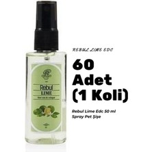 Rebul Lıme Edc 50ML Sprey Pet Şişe 60 Adet (1 Koli) Lıme Kokulu Kolonya
