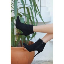 MGN Blan Siyah Süet Topuklu Bot