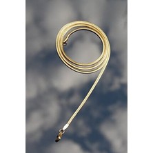 Rua Jewelry Çelik Italyan Yassı Yılan Kolye 2 mm Altın Renk | Kararmaz , Unisex , 2 Yıl Garantili