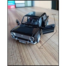 Birlik Oyuncak Murat 124 Nostalji Metal Koleksiyon Model Metal Araba Kapı Açılır Işıklı Sesli Xenon Far Yanar Siyah