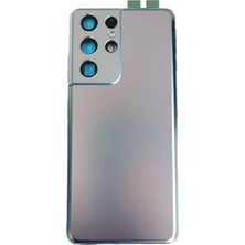 Yedcom Samsung S21 ULTRA Gri Uyumlu Arka Kapak Batarya Kapağı Pil Kapağı