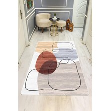 Dolce Mariee Modern Desenli Dijital Baskı Kaymaz Taban Halı H0294