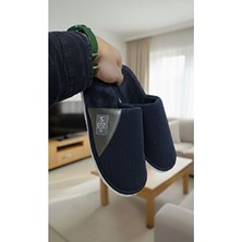 Slipcat Unisex Ev Terliği Kaymaz Tabanlı Ribana Kumaş Konforlu Model Şık ve Konforlu Ev Içi Terlik Yarı Der