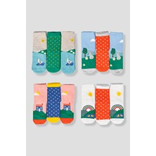 Defne Baby 12  Çift Pamuklu  Kız Çocuk ve Bebek Soket Çorap