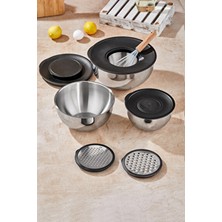 Taç Mixmaster 9 Parça Rendeli Karıştırma ve Saklama Kabı (16-20-24 Cm)
