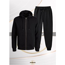 Yeni Sezon Şardonlu Mevsimlik Içi Pamuklu Ceket ve Eşofman Altı 2 'li Takım