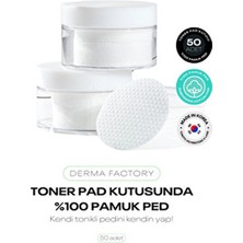 Derma Factory 50 Adet Multi Embossing Pamuk Ped Toner Pad Kutusunda Hassas Ciltler İçin Uygun