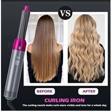 5 In 1 Profesyonel Saç Şekillendirici Fırça Taraklı Kurutma Fön Makinesi 1000 Watt