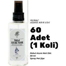 Rebul Azure Noir Edc 50ML Sprey Pet Şişe 60 Adet (1 Koli) Azure Noir Kokulu Kolonya