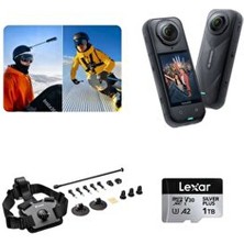 Insta360 X5 Aksiyon Kamerası 4K Siyah - Kayak Kiti 1 Tb Su Geçirmez ve Wireless Bağlantı Seçenekleri