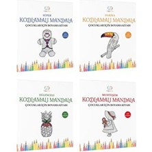 Çılgın Zeka Mandala Boyama Kitabı Çocuklar Için Kodlamalı Set Dikkat Seti