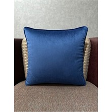 Fabricland Ithal Ipek Kadife Lacivert Renk Kırlent Kılıfı 43X43CM