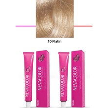 2 Li Set Premium 10 Platin - Kalıcı Krem Saç Boyası 2 x 50 G Tüp
