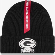 Alpha Industries x New Era Green Bay Packers Short Cuff Unisex Siyah Bere.-